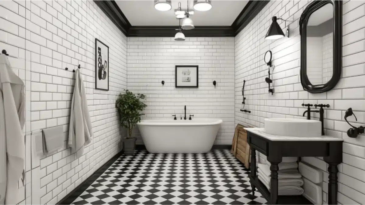 Black and White Bathroom