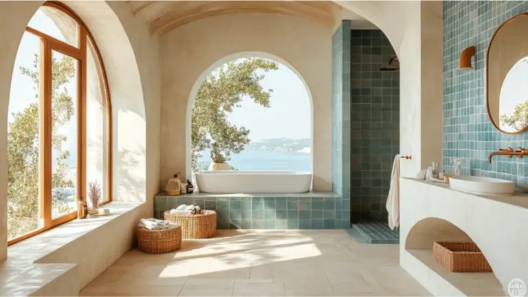 Coastal Mediterranean Bathroom