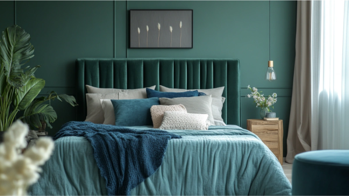 Blue and Green Bedroom
