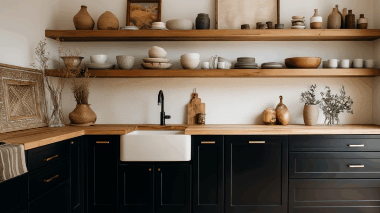 Budget-Friendly Black and Natural Wood Kitchen Makeovers: Stylish Upgrades for Any Space