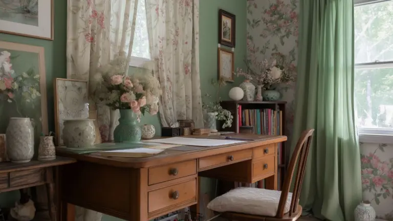 Cozy Cottagecore Office Setup for Creative Productivity and Inspired Workspaces