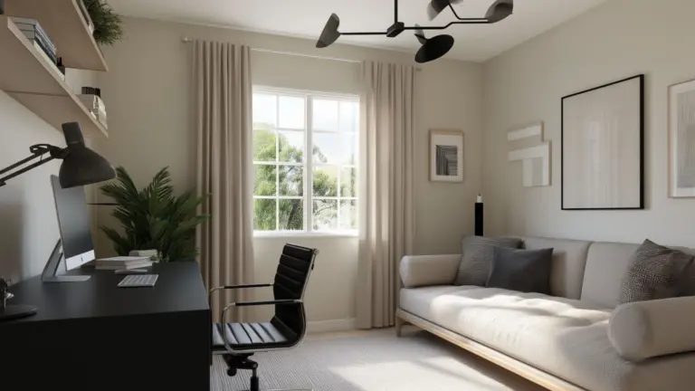 Modern Guest Room Office Combos with Sleek Furniture for Functional Style