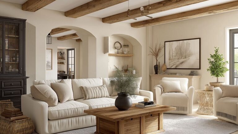 Vintage Farmhouse Living Room Paint and Decor Combo Ideas for Timeless Charm