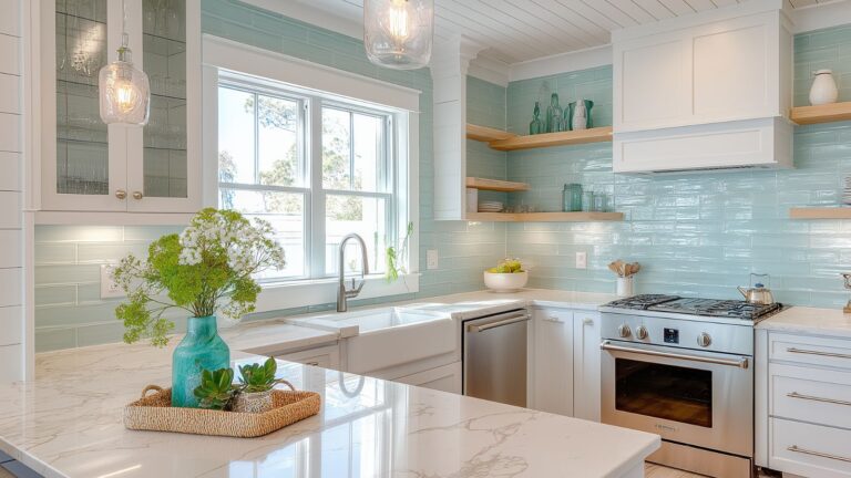 Coastal Kitchen Tile Backsplash Ideas for Relaxed and Beachy Vibes